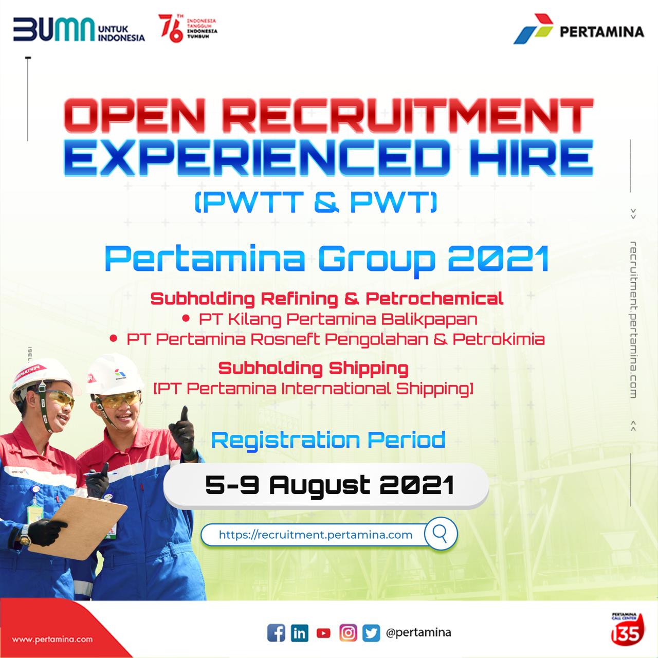 Open Recruitment Pertamina Group 2021