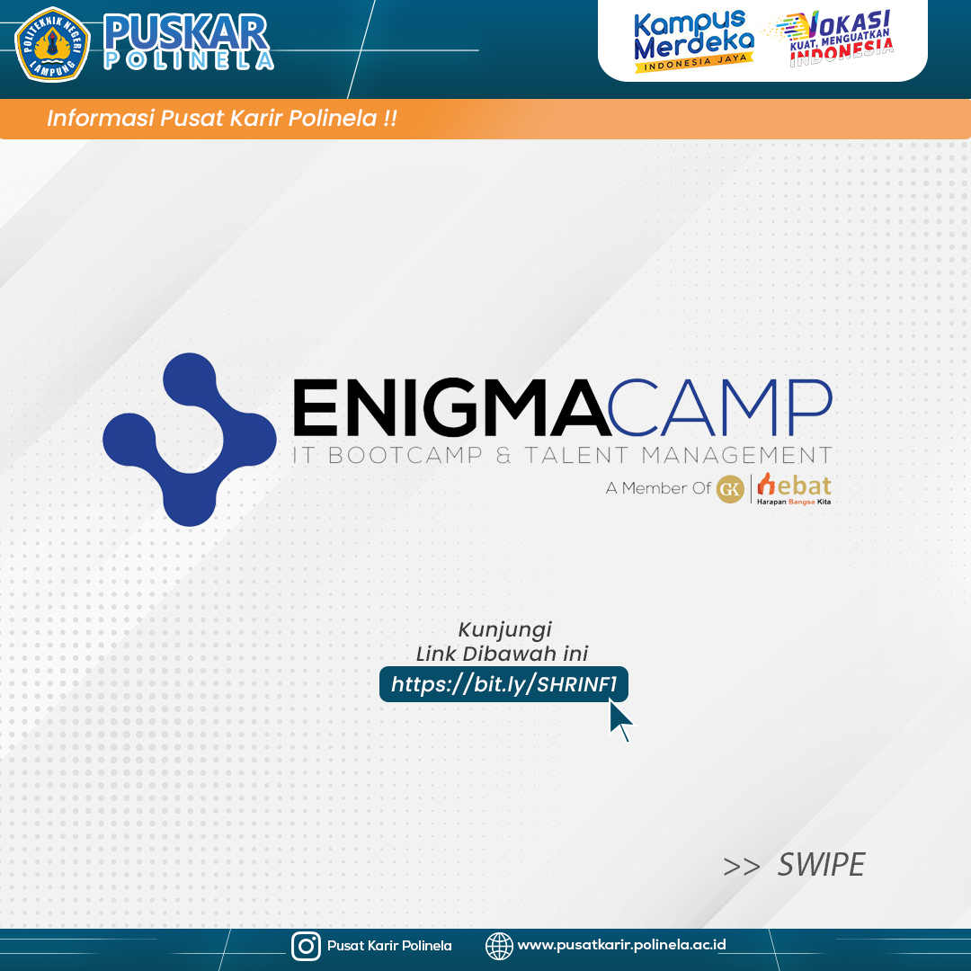 Open Recruitment IT Bootcamp Oleh PT. Enigma Cipta Humanika